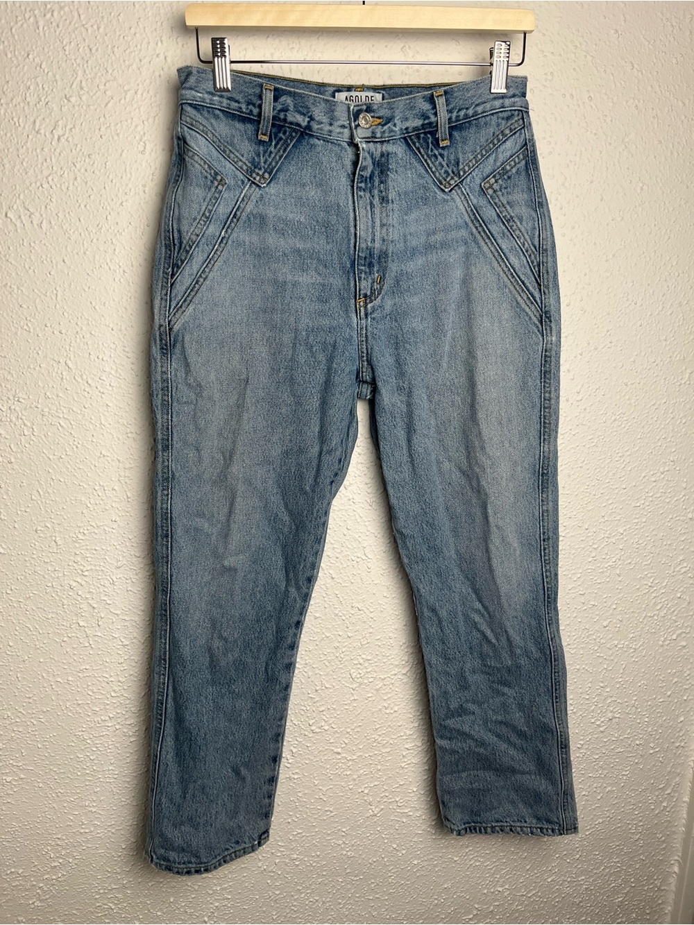 Agolde Vintage Light Blue High-Rise Tapered Jeans